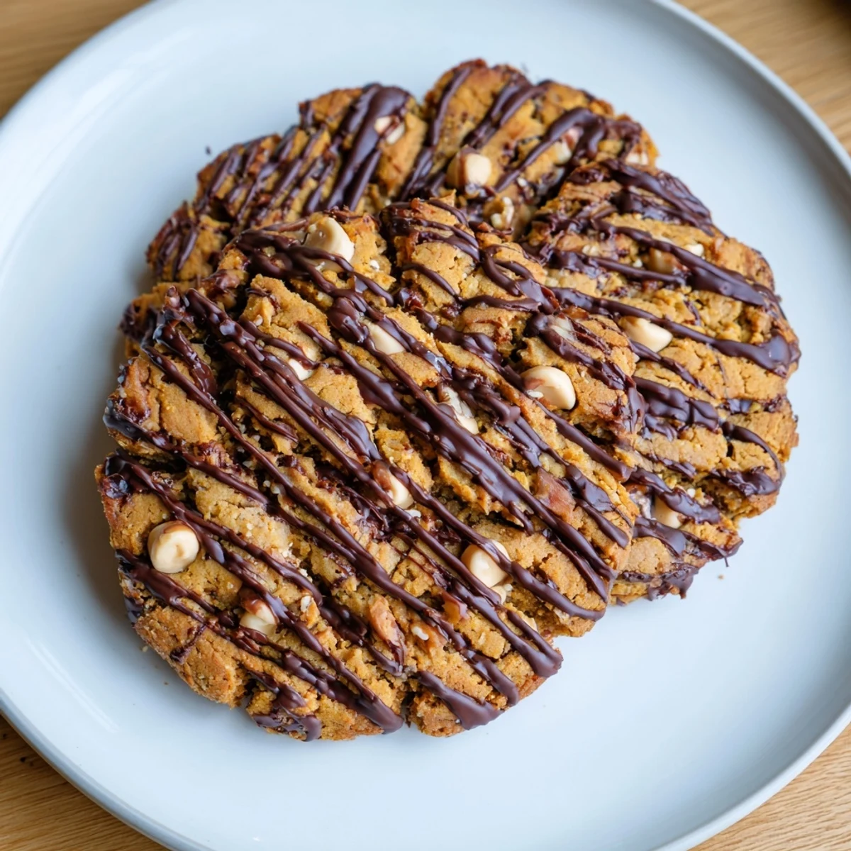Warm, gooey Soft and Chewy Pumpkin Spice Cookies, freshly baked and ready to be enjoyed.
