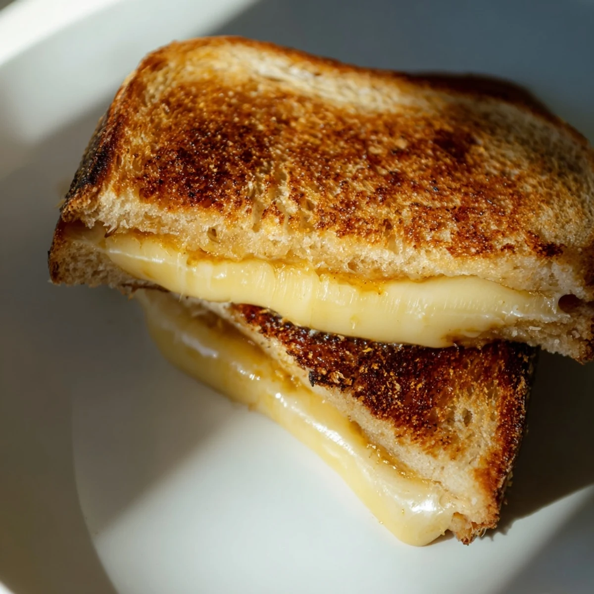 Crispy, golden Honey Chipotle Butter Grilled Cheese, a spicy-sweet comfort food sandwich with melty cheese.