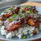 Honey Garlic Chicken with Rice