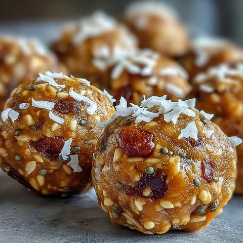 Ginger Turmeric Energy Balls arranged on a white plate, showcasing their golden hue and shredded coconut coating for a healthy snack.