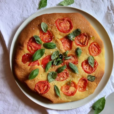 Simple Homemade Tomato Basil Flatbread