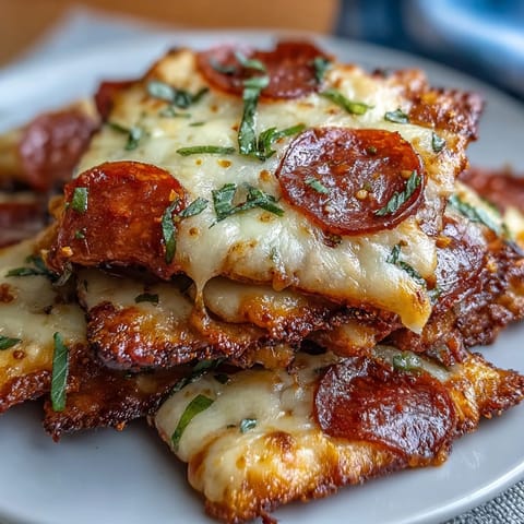 Freshly baked Pepperoni Cheese Crisps cooling on a wire rack, beautifully golden.