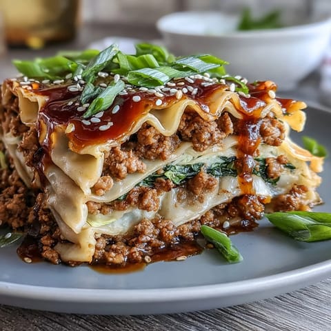 Asian Dumpling Lasagna Fusion