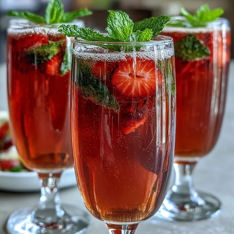 Create your own bubbly with strawberry, orange, and pineapple purees at this vibrant mimosa bar setup.