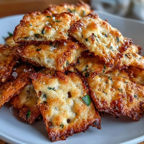 Crispy homemade sourdough crackers flavored with sharp cheddar and zesty ranch seasoning, perfect for game day snacking.