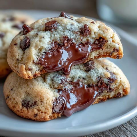 A batch of soft, chewy cottage cheese chocolate chip cookies with golden edges and gooey melted chocolate.