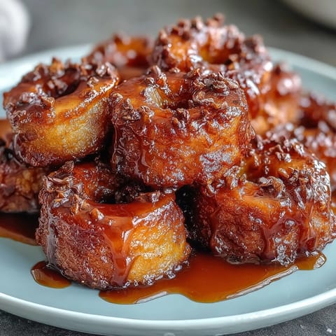 Crisp apple slices drizzled with creamy peanut butter and topped with crunchy granola for a wholesome snack.