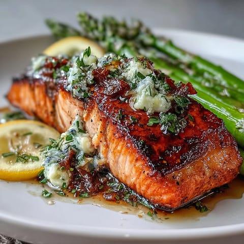 Garlic Butter Salmon Asparagus