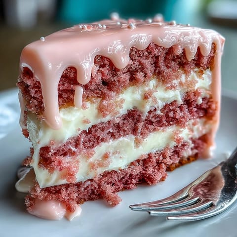 Blush-pink Rosé Velvet Cake, beautifully frosted, ready for celebration.
