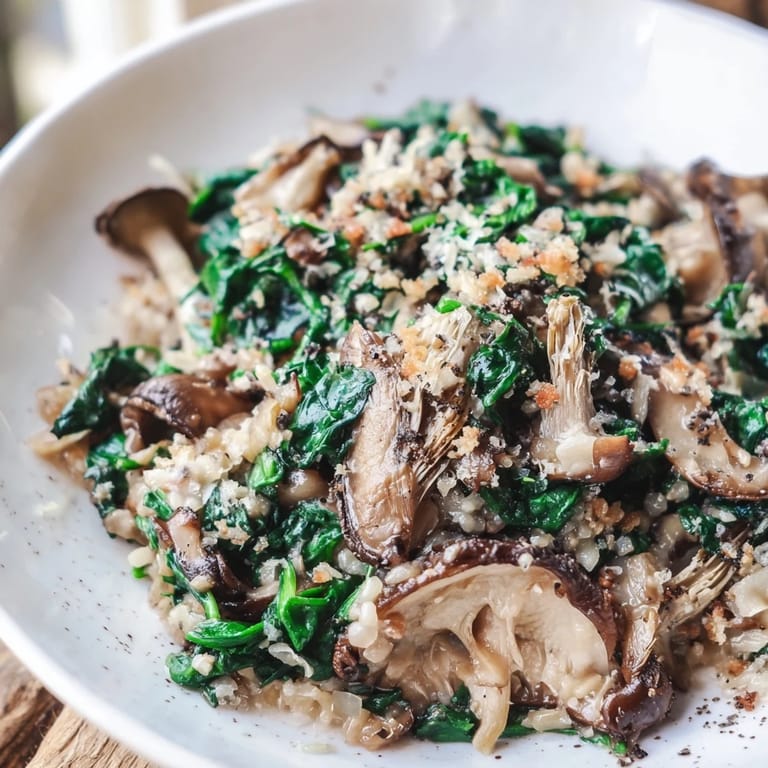 Beautifully browned Creamy Spinach and Artichoke Stuffed Mushrooms, showcasing a rich, cheesy, veggie filling.