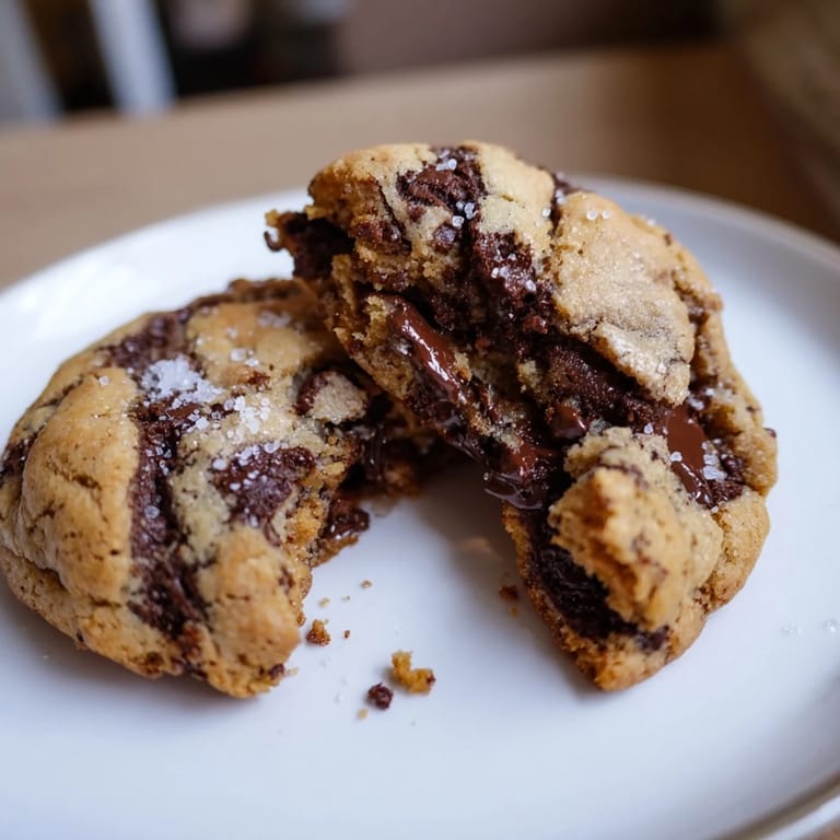 A close up shot of a Warm Chocolate Chunk Skillet Cookie, with a scoop of vanilla ice cream.