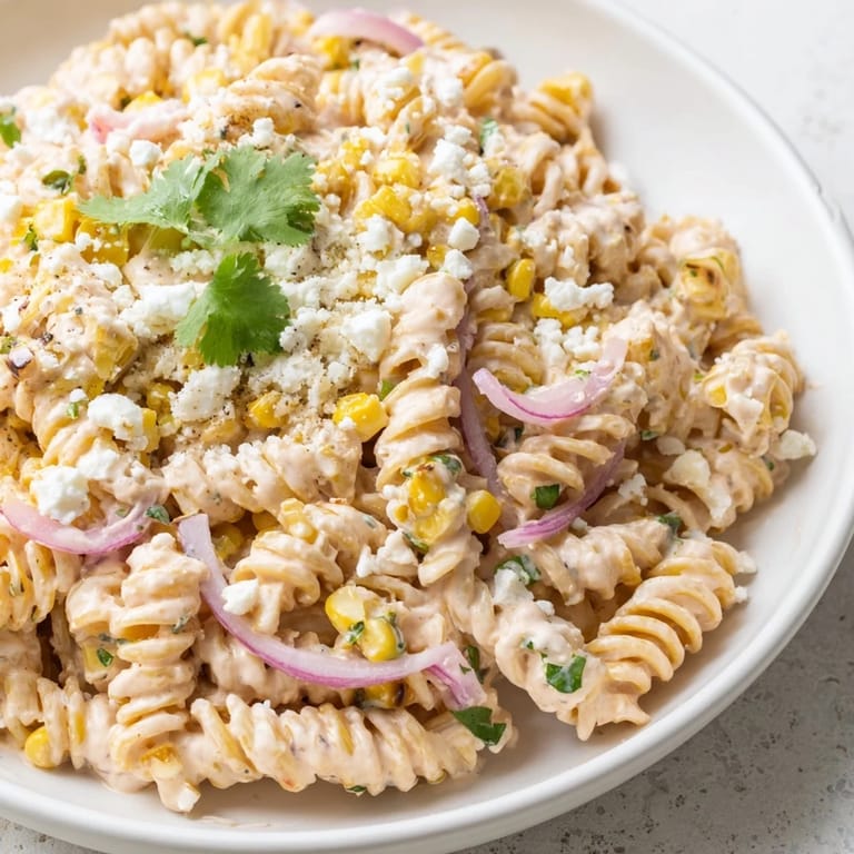 Imagine a bowl of creamy, flavorful Street Corn Pasta Salad; a perfect summer side dish.