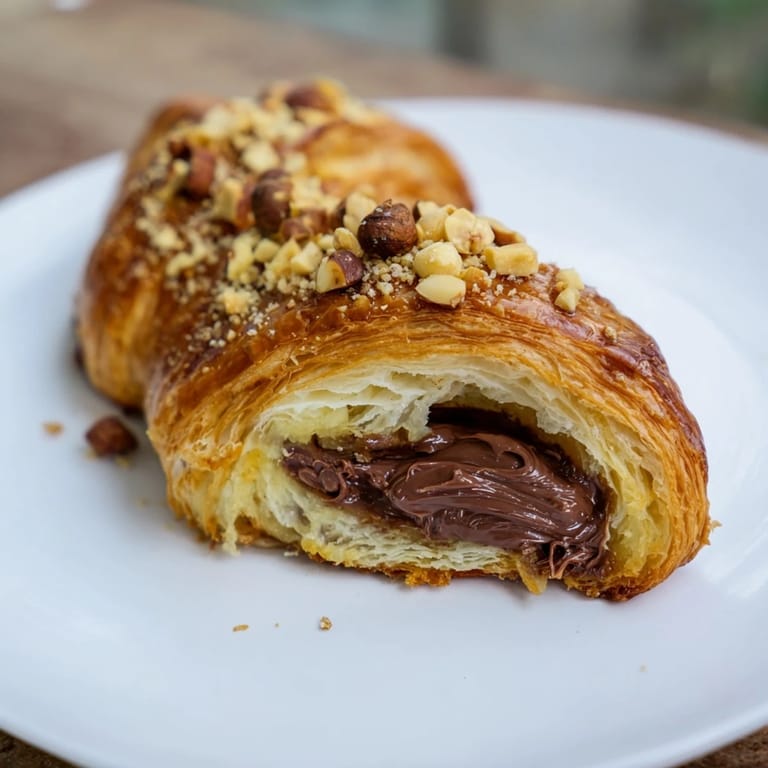 Enjoy these quick, easy 3-Ingredient Nutella Croissants, served warm, with a dusting of powdered sugar.
