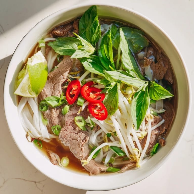Picture a delicious, homemade bowl of Vietnamese Pho Express ready to be enjoyed with family.