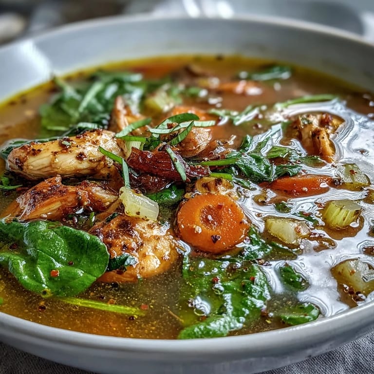 Bright yellow Turmeric Chicken Soup served in a ceramic mug, with a slice of crusty bread perfect for dipping.