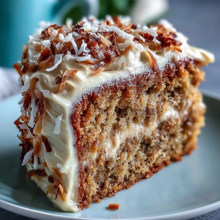 A slice of Vegan Hojicha Latte Cake reveals airy layers, perfect for pairing with a steaming cup of tea or coffee.