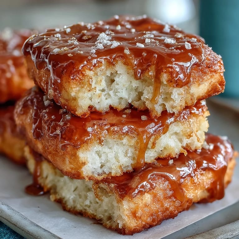 Freshly baked Maple Donut Bars in a pan, dusted with cinnamon and perfect as a sweet snack.