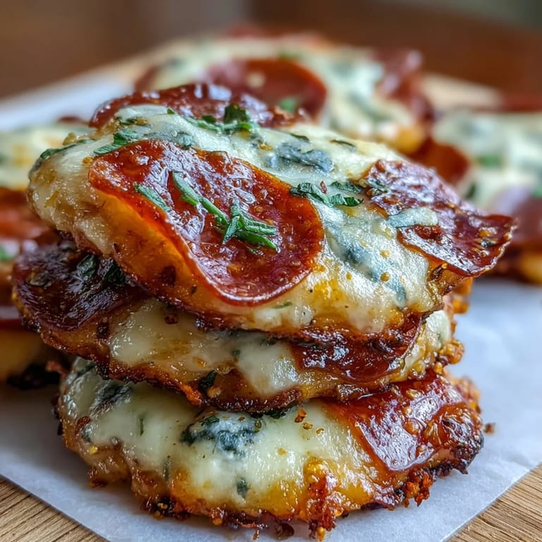 Crispy Pepperoni Cheese Crisps served in a white bowl, perfect for game day snacking.