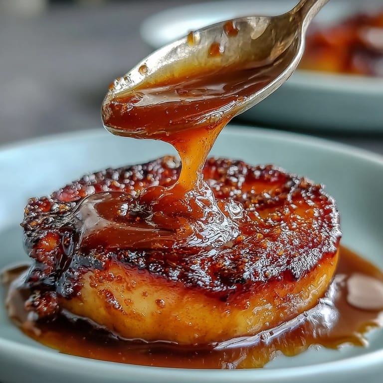 3. Rich miso caramel sauce in a jar, perfect for drizzling over pancakes or using as a fruit dip.