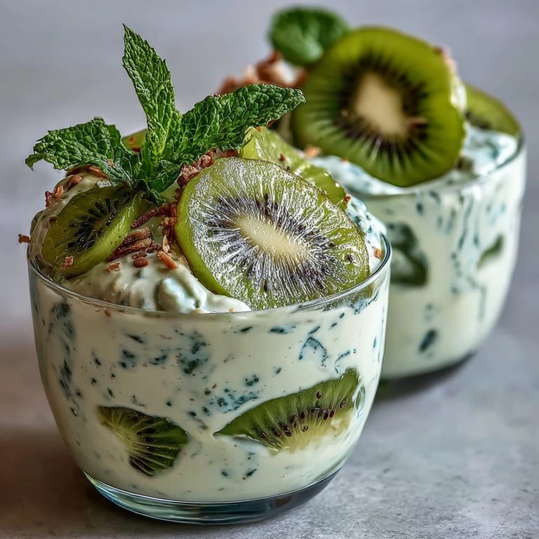 Refreshing vegan chia pudding cups layered with tangy kiwi compote and lime zest, perfect for a healthy breakfast or snack.