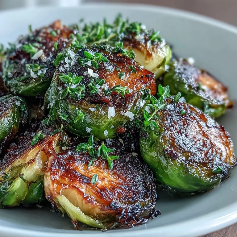 Bright, herb-infused Brussels sprouts roasted until crisp-tender and finished with zesty lemon and toasted almonds.  