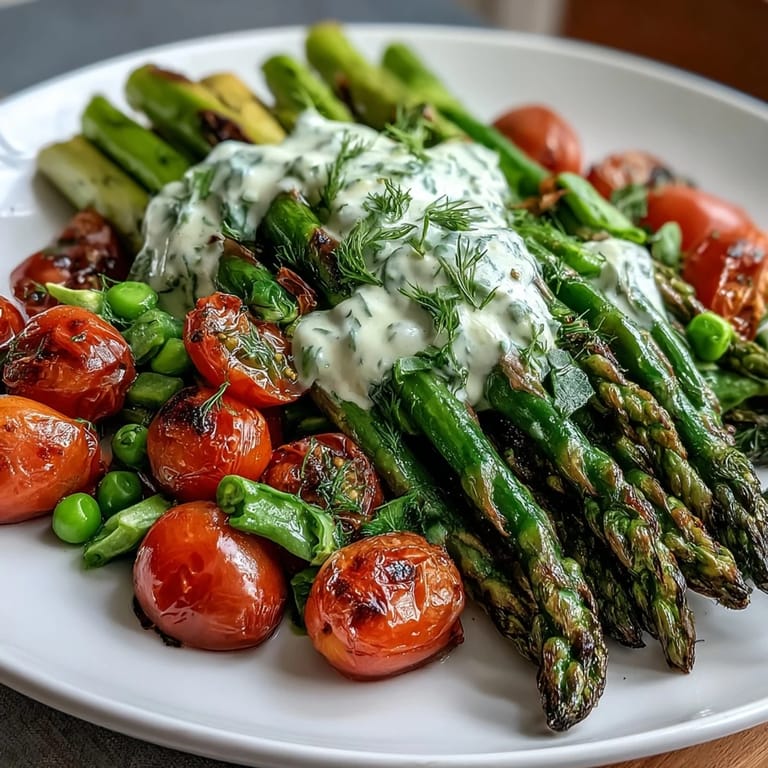Elegant spring food board with seasonal vegetables and tangy herb dip, ideal for entertaining.