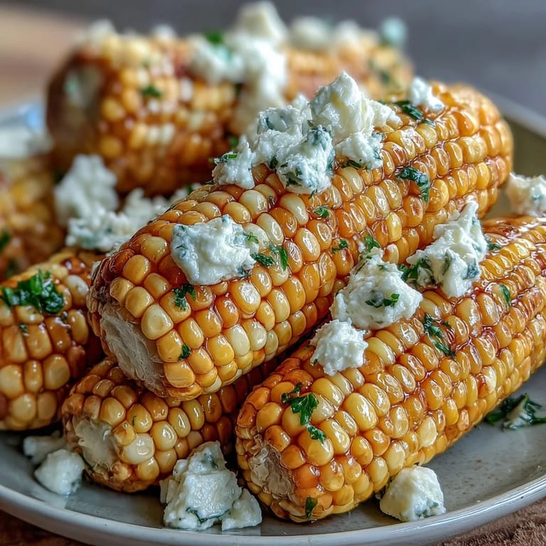 Tender corn cooked in the microwave and coated in melted garlic butter, offering a savory, buttery twist on a classic vegetable.
