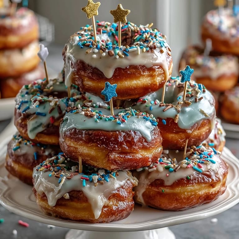 This show-stopping Graduation Party Donut Tower is a sweet, towering centerpiece for celebrations.