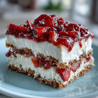 Memorial Day No-Bake Icebox Cake with strawberries, a cool creamy layered delight.